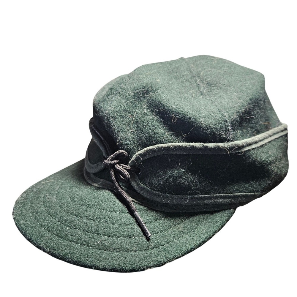 Stormy Kromer Mens Forest Green Wool Original Cap Hat 1903 Heritage Size 7 1/4